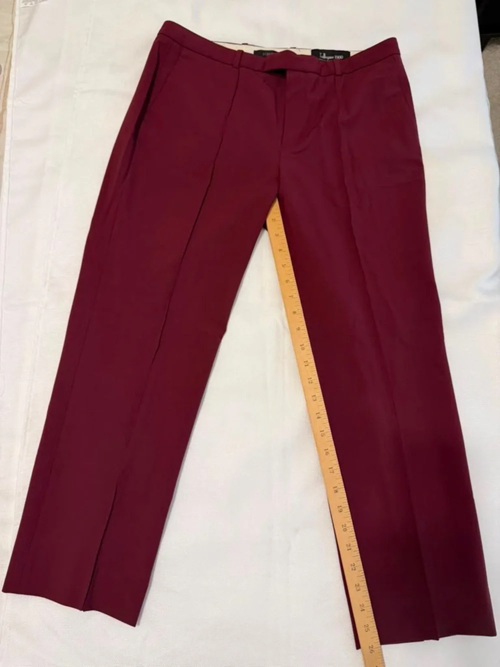 J.Crew Tollegno 1900 Italian Wool Burgundy Ankle Dress Pants Sz 10